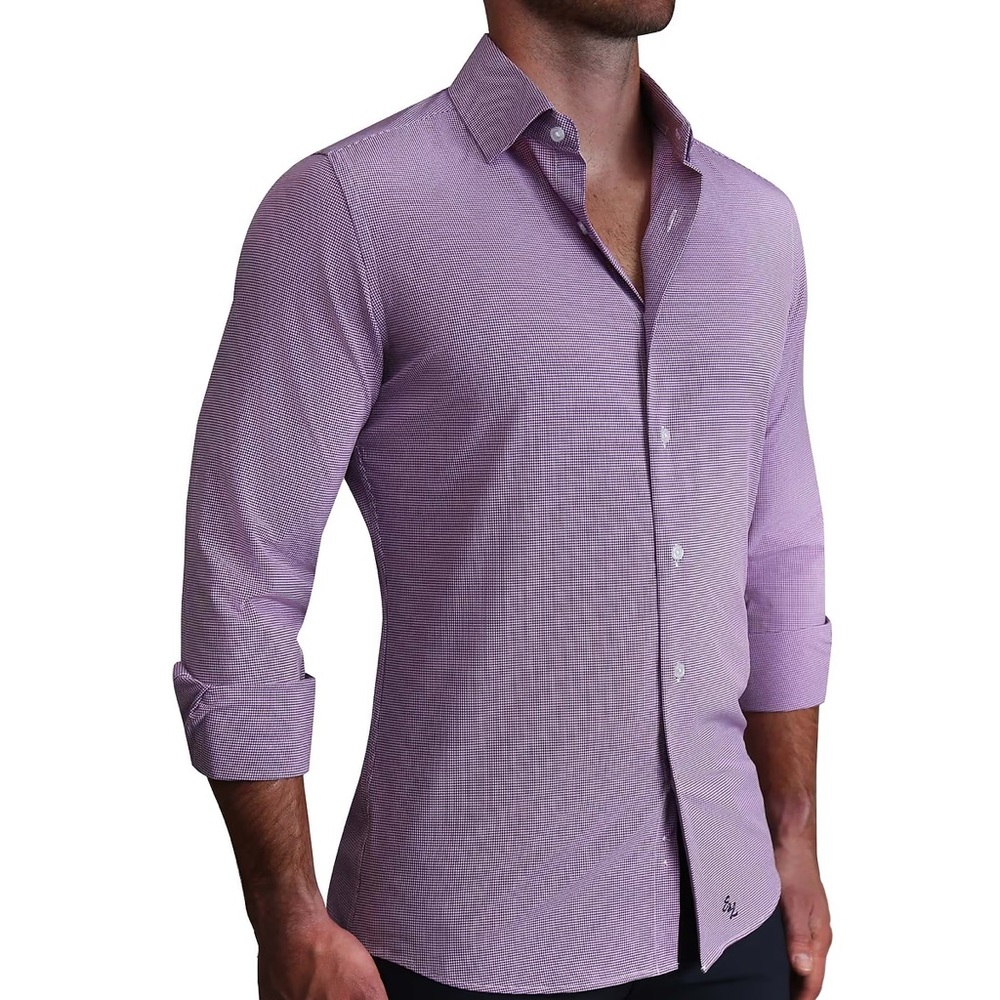State and Liberty - “The Ryan” Dark Purple Micro Check